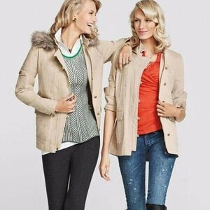 Cabi Khaki Nanook Stretch Hooded Utility Jacket S